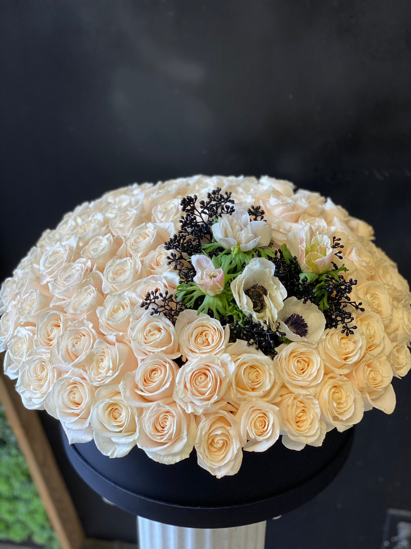 White Roses and Anemones